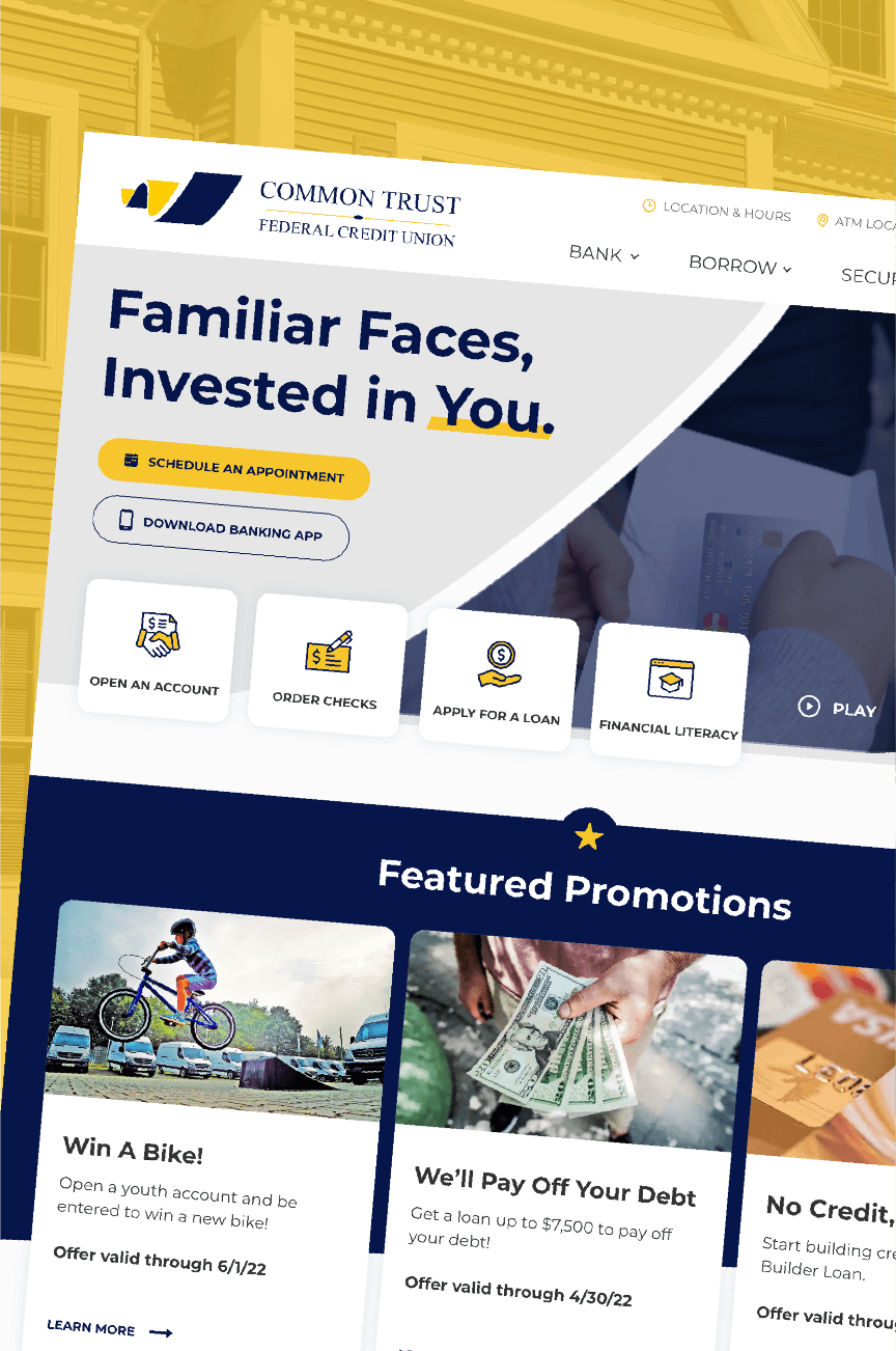 Marketing materials prepared for Common Trust Federal Credit Union