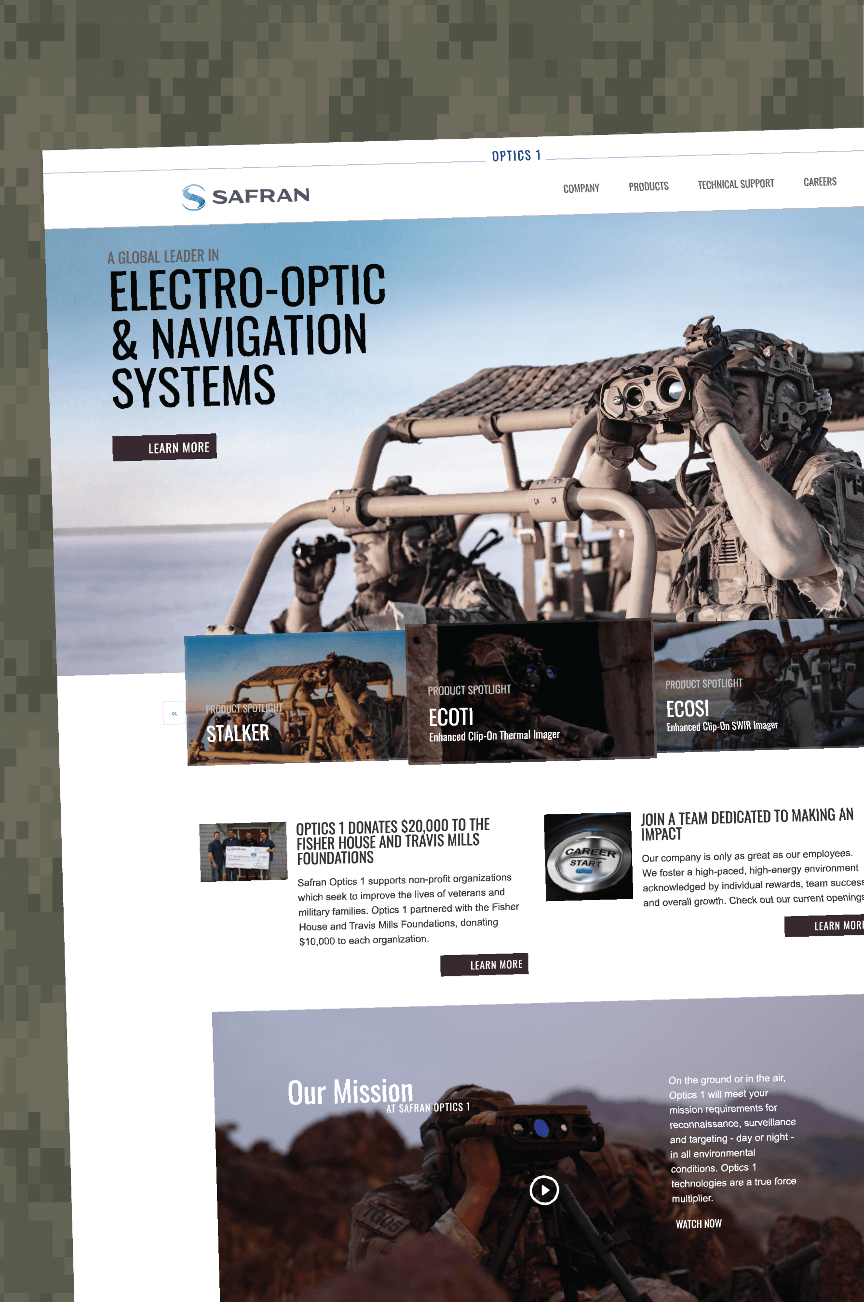 Marketing materials prepared for Safran Optics 1