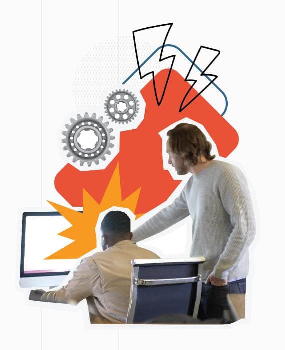 two software developers working on a project